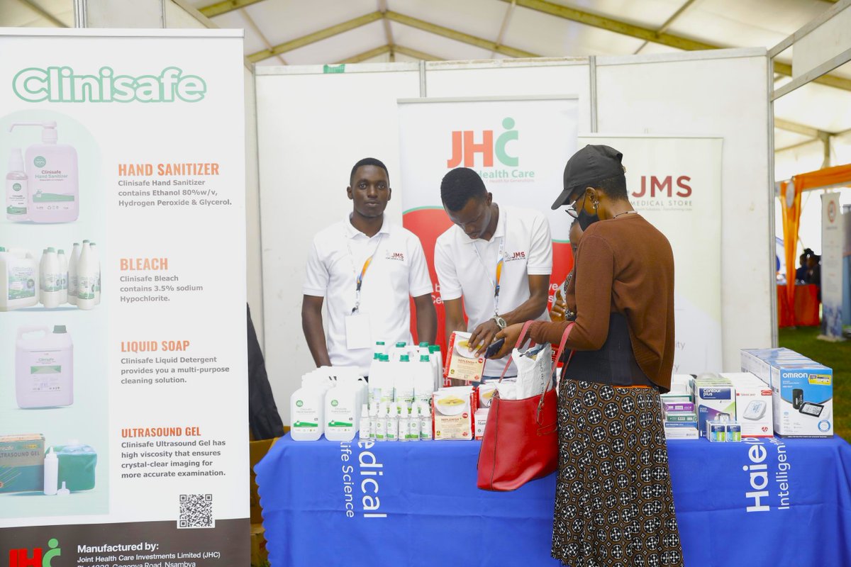 jhc_ug's tweet photo. Check out our Clinisafe solutions for your home and business at the @LubagaHospital Jubilee Medical Expo.

#LubagaHospitalAt125Years
#JubileeMedExpo https://t.co/1gz0OB9FqT