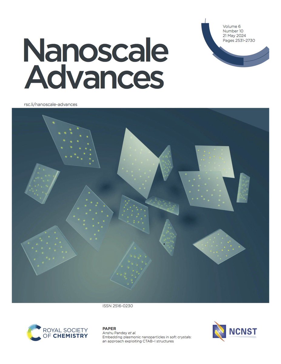 Happy to share that our recent article has been highlighted in the front cover of Nanoscale Advances. Do check our article pubs.rsc.org/en/Content/Art… @nanoscale_rsc