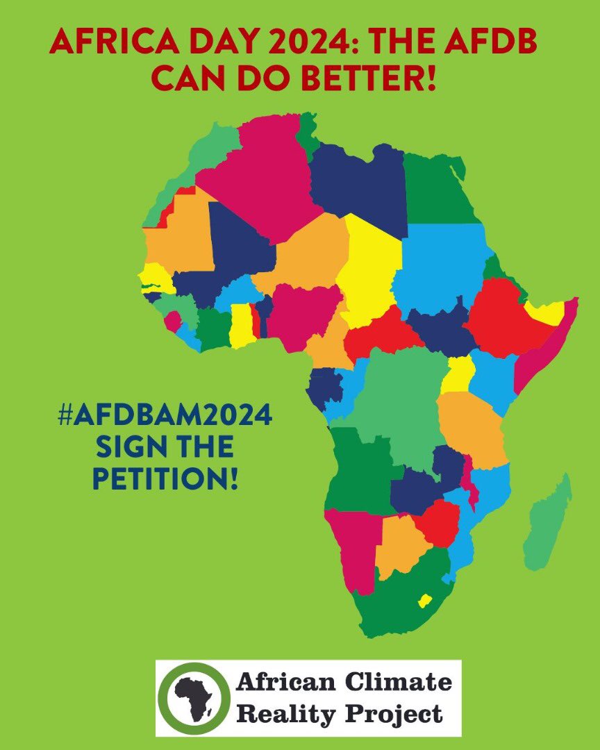 This #AfricaDay2024 @AfricaCRP and @ACRPWestAfrica have launched a petition calling on the @AfDB_Group to: invest in #RE to address energy 🤝 Strengthen and expand the work within the CSO committee🔍Increase transparency and accountability #AfDBAM2024 africa.us1.list-manage.com/track/click?u=…