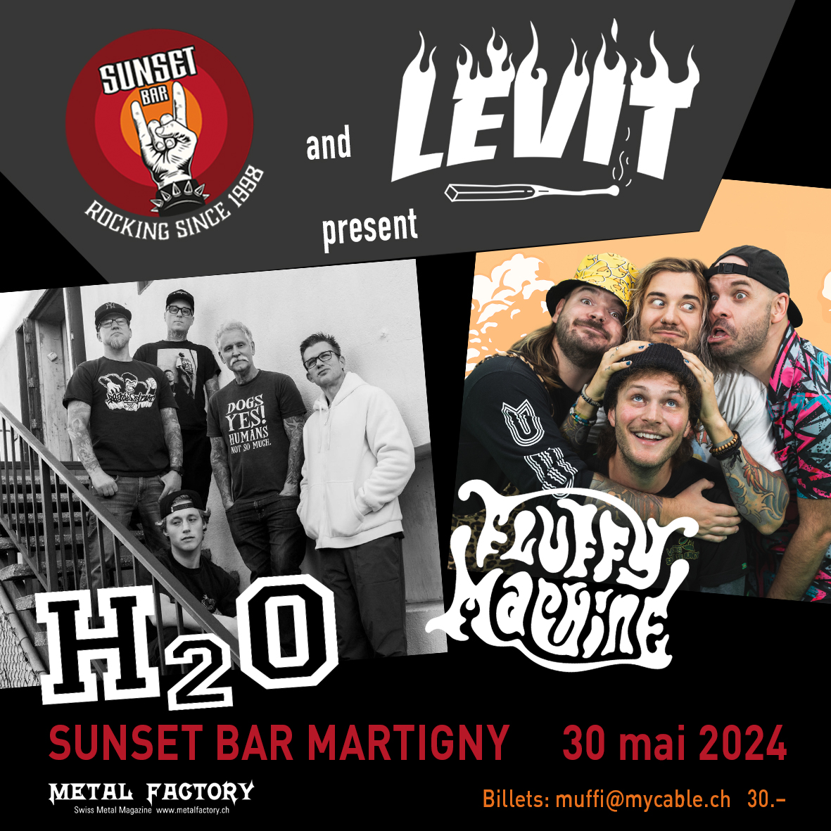 In der Sunset Bar Martigny gibt es bald eine Ladung Hardcore/Punk auf die Schnauze! #H2O #fluffymachine #hardcorepunk #sunsetbar #martigny