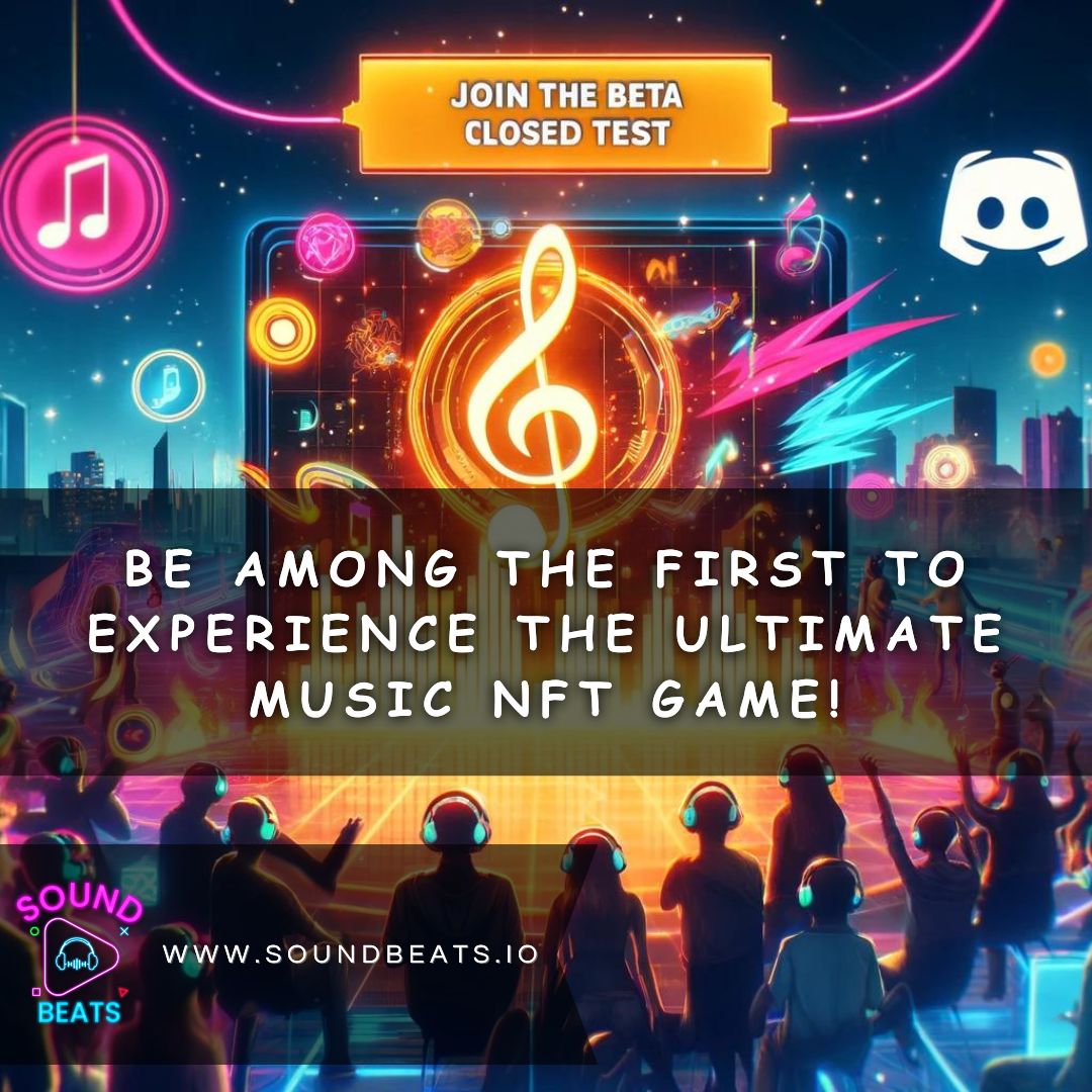 🎶✨ We’re inviting you to join the beta closed test of Soundbeats! Want to be among the first to experience the ultimate Music NFT game? Join our Discord, open a ticket, and secure your spot. Let’s make some noise together! 🚀🎧 

🔗 discord.gg/5WuTCVW6n9

#SoundBeatsBeta