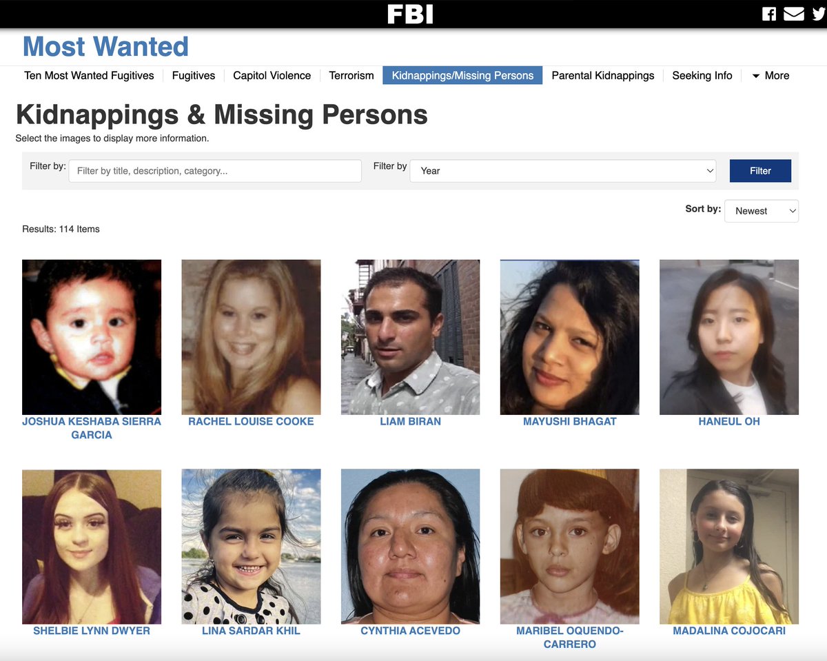 El #FBI trabaja para encontrar niños desaparecidos, sin importar cuánto tiempo haya pasado. Este #DiaDeNiñosDesaparecidos, reafirmamos nuestro compromiso de encontrar a nuestros niños. Ayúdenos a traerlos a casa, revisando su información actualizada aquí: fbi.gov/wanted/kidnap