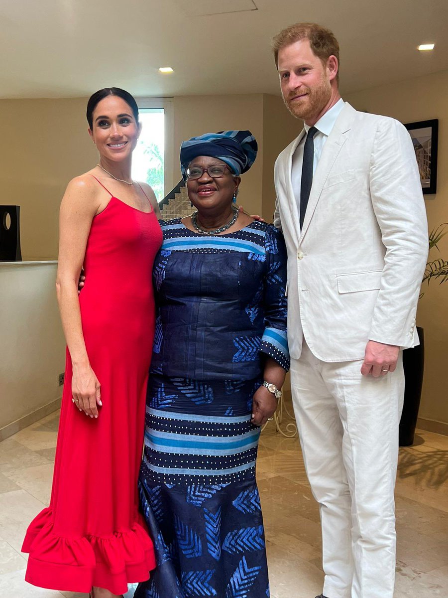 Why did Meghan Markle dress Harry like Colonel Sanders the plantation owner during their trip in Nigeria? 

Optics … right?