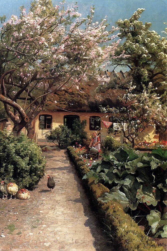 Danish painter and one of my favourites 
Peder Mørk Mønsted (1859-1941) 
I could sit and look at this  one for a long time.   Everything is ‘just right’.  I find it homely and comforting .