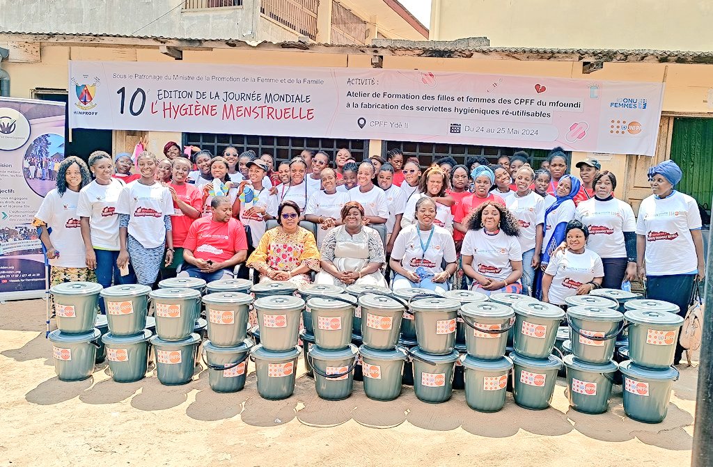 _V4Dev_'s tweet photo. As a prelude to the celebration of the 10th Menstrual Hygiene Day #MHDay2024,
This training workshop was also organized as part of actions aimed at #empowering women and girls, as well as protecting the environment.
#V4Dev https://t.co/zE9eSnUgJE