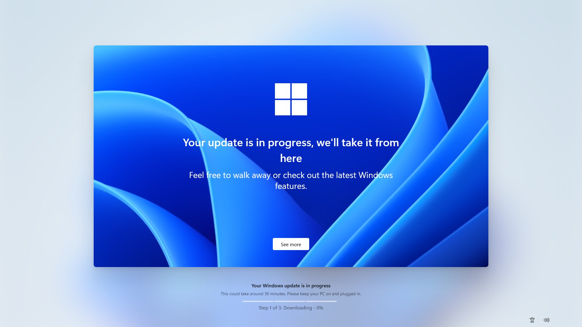phantomofearth 🌳 on X: "The OOBE Windows update in progress screen got  some visual updates recently. Only seen the updated screen on version 24H2.  (top: old, bottom: new) https://t.co/EpWdxb3YXa" / X