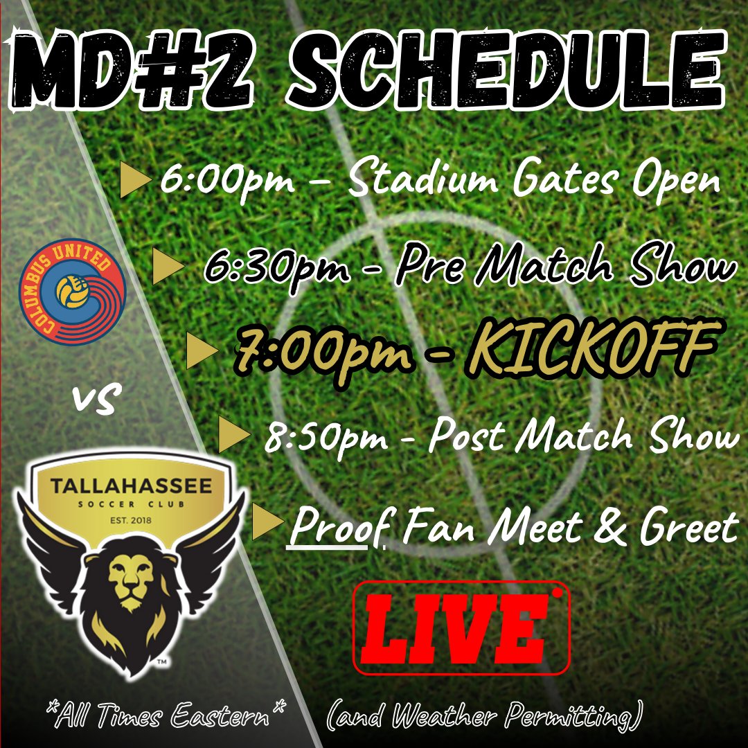 TallySCtalk's tweet photo. Don't get it twisted, there is only ONE place (outside of 'The Gene') to get the goods for tonight's @TLHSoccerClub game!
📺Livestream: https://t.co/Ga6OKfuHDI
.
🖤⚔️🦁💛 | #ToTheGoal x #TSCvsEverybody https://t.co/ALL4OF1dnp