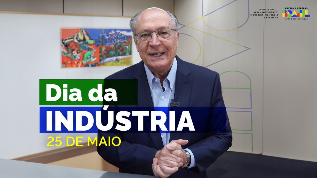 🚀⚙️🌱#DiaDaIndústria | Não existe desenvolvimento sem uma indústria forte! Confira a mensagem do vice-presidente e ministro do #MDIC, Geraldo Alckmin, em reconhecimento à importância da #indústria: youtu.be/whwVNZqmWko É o #BrasilNoRumoCerto #NovaIndustriaBrasil