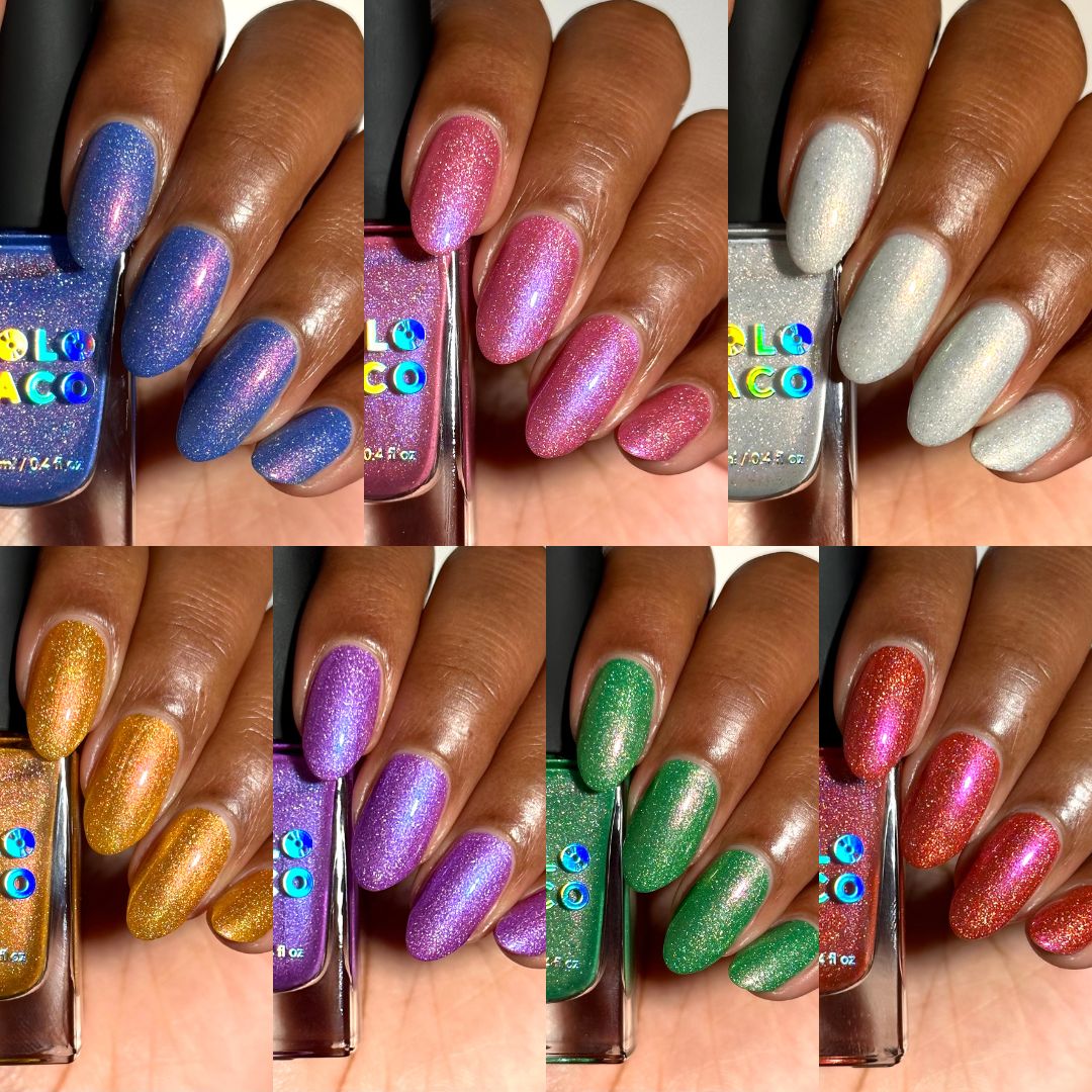 holotaco's tweet photo. 🎸NEW🎸 Holo Taco Rock Candy Collection ft. a rainbow 🌈 resurgence of SEVEN upstaging crushed holographic polishes + an iridescent micro-shimmer glow to really amp things up⚡ Grab the whole set in a limited edition rainbow collector’s box🍭 Shop👇
https://t.co/G91jAF8Tlk https://t.co/uBoT7foy7s