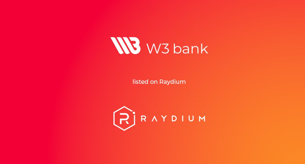 W3SmartBank's tweet photo. 🚨🚀 #W3SB listed on @RaydiumProtocol 
https://t.co/0PgzC2EDN5

#crypto #crypto_trading #W3Bank #digitalbank https://t.co/34Nn0Zwt8z