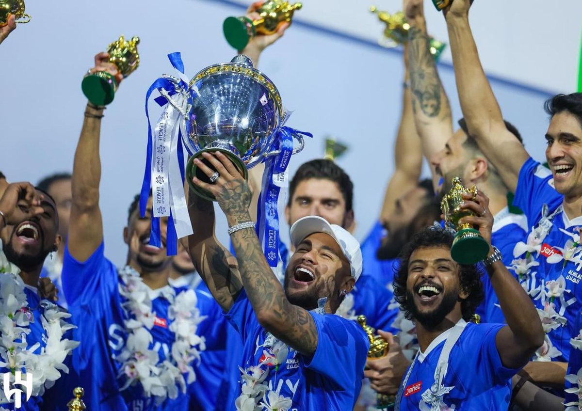neymarjr's tweet image. Campeão Saudita 🇸🇦 23/24 🏆🥇💙🤍