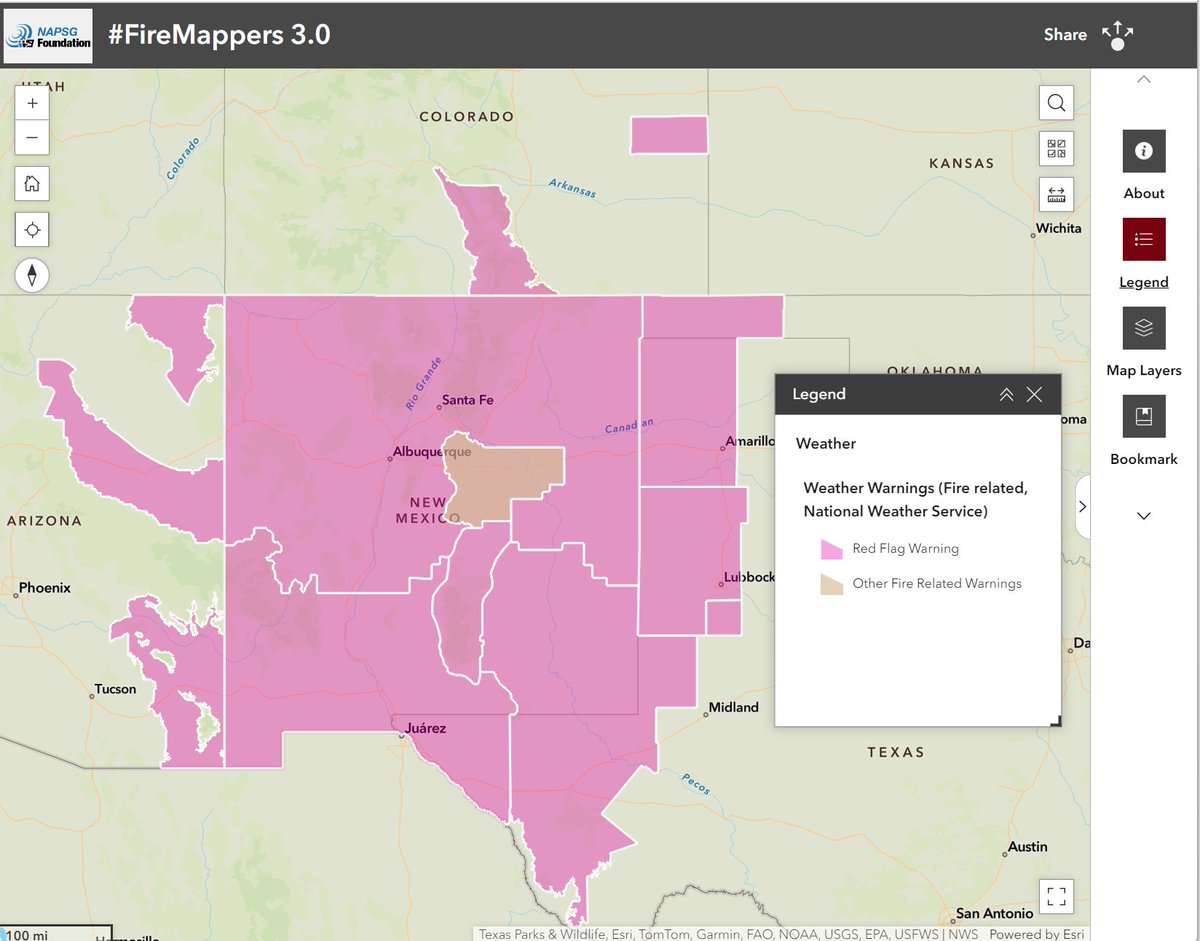 CEDRdigital's tweet photo. 🔥 Red Flag Warnings, Critical and EXTREME Fire Risk for New Mexico today - be prepared and have multiple ways to receive emergency alerts! #FireMappers 🔥 

https://t.co/W3zSN2uPGg
https://t.co/lWcQpihebH https://t.co/3PjXbt1vXP