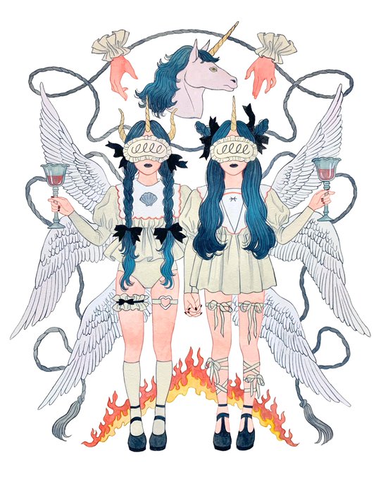 「天使 複数の女性」のTwitter画像/イラスト(新着)