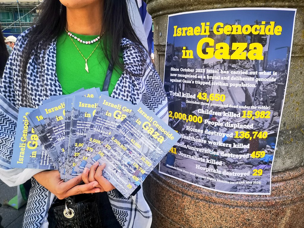 Nearly a thousand of our new #IsraeliGenocide flyers given out today in Brighton