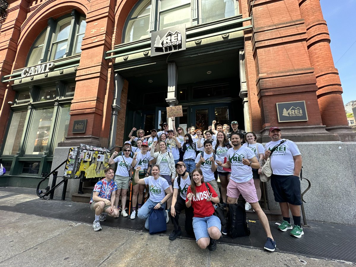 reiunionsoho's tweet photo. If we don’t get it? ➡️➡️➡️ SHUT. IT. DOWN. (during @rei’s biggest sale of the year!) #strike #reiunion https://t.co/2NcxI2dUAN