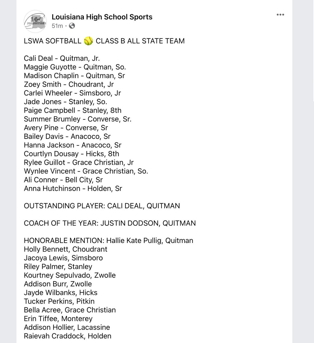 14_0productions's tweet photo. Class B All State Teams 🥎⚾️ https://t.co/hG0RhtvvFS