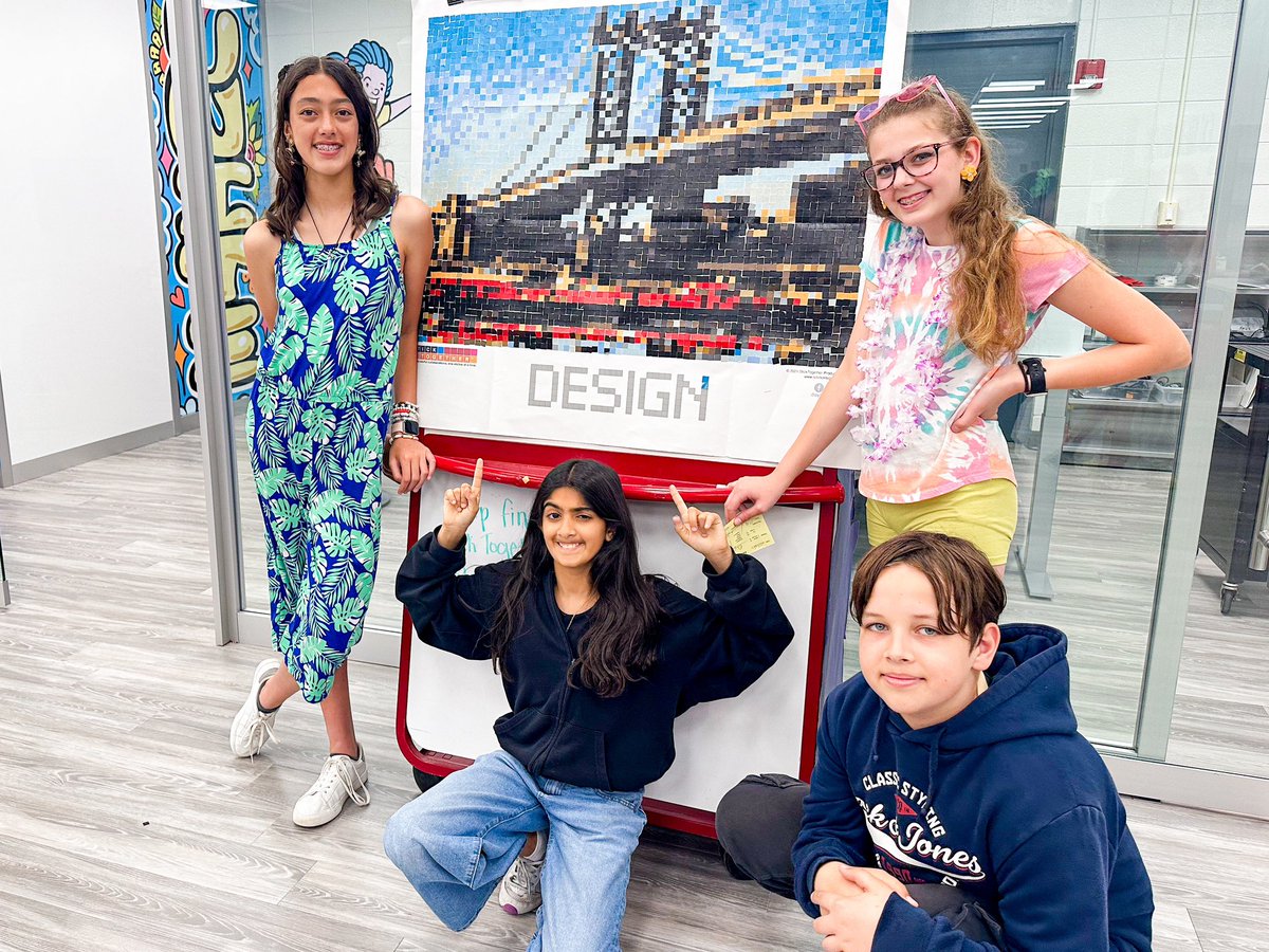 These dedicated students finished the LC’s <a href="/byStickTogether/">Demco StickTogether</a> poster on the last day of school to celebrate our One Book One School! #elevate203