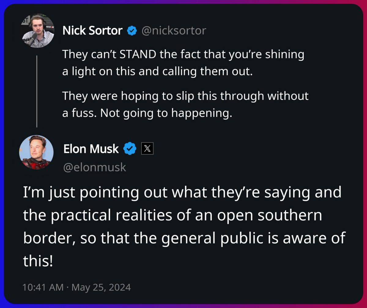 Elon Musk replied to Nick Sortor x.com/nicksortor/sta…