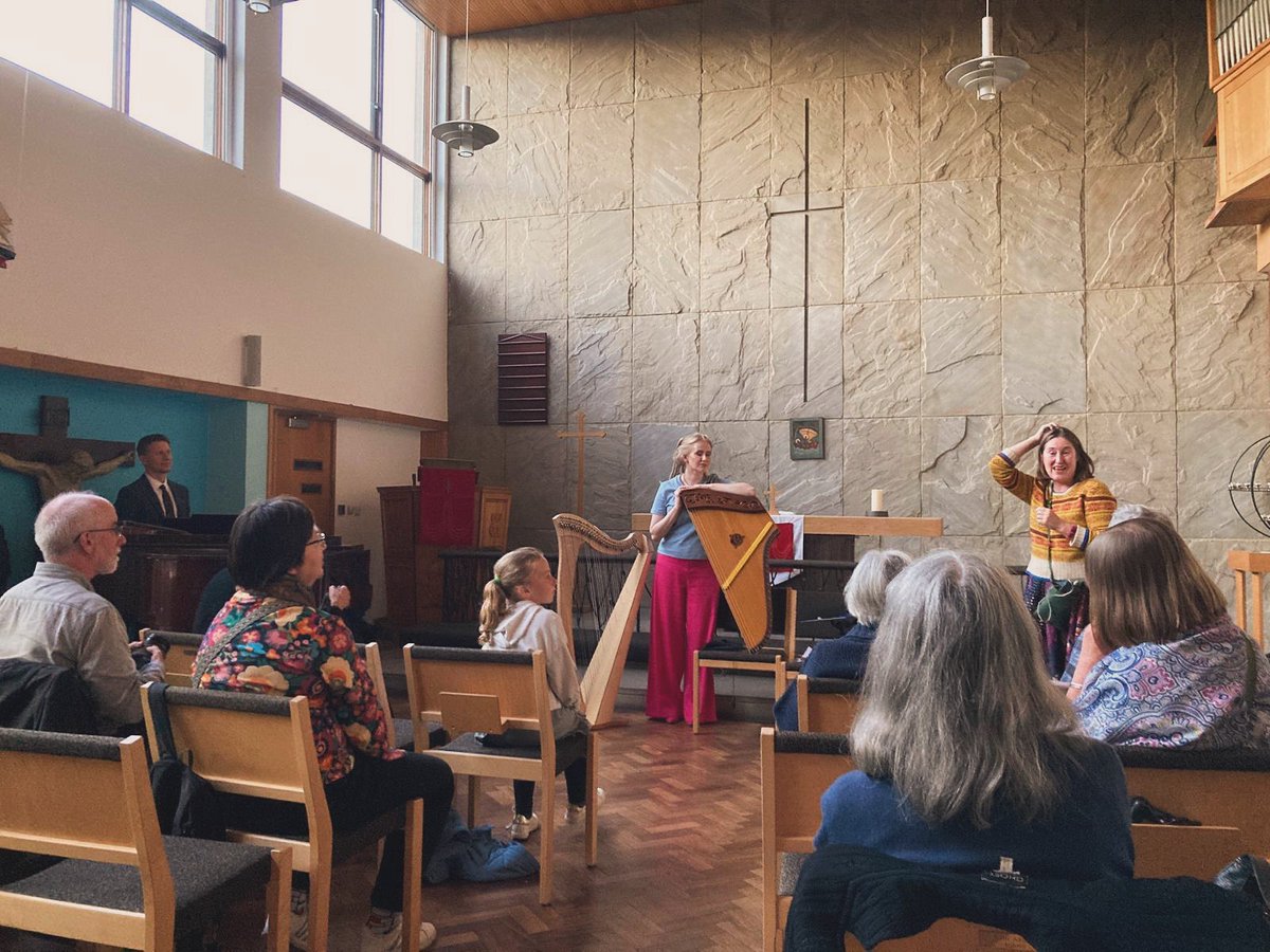 23.05 Finnish church in Rotherhithe @Lontoonkirkko Thanks for a chance @TunedInLDN Thanks for #Salvi harp @jeankellyharp Thanks for the violin Nick Sukhikh Thanks for our connections @LucindaSieger #tunedinlondon #finnishchurch #russianharp #гусли #ольгаглазова #leverharp