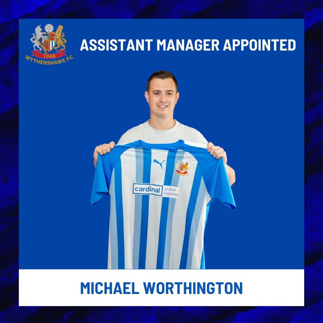WELCOME MICHAEL! We are delighted to announce @mworthington11 as our new Assistant Manager ⚽ Michael, who has 19 years of coaching experience, joins the Ammies having most recently worked at Ramsbottom United. More about his arrival: wythenshaweafc.com/news/new-assis… #UpTheAmmies 🔵⚪