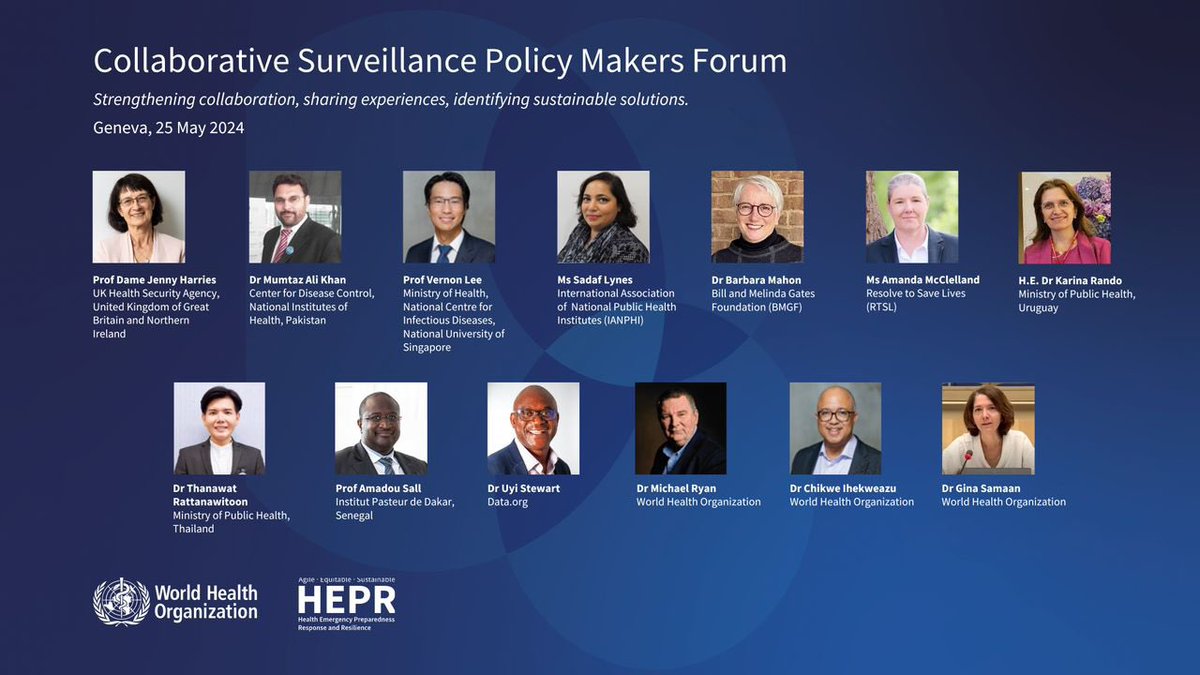 Excited to convene surveillance experts, NPHA leaders & policymakers before #WHA77 for an evening to accelerate the global implementation of #CollaborativeSurveillance.   It’s time to build together- across diseases, geographies, sectors! Stay tuned!