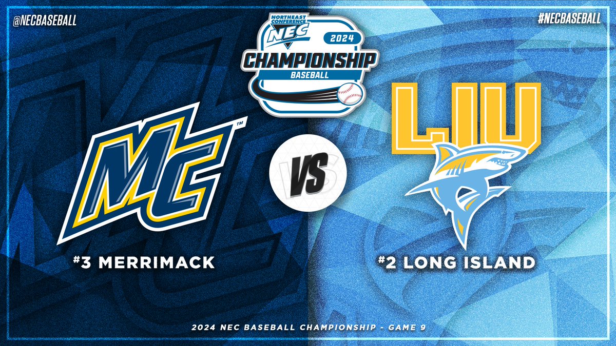 𝘚𝘶𝘳𝘷𝘪𝘷𝘦 &amp; 𝘈𝘥𝘷𝘢𝘯𝘤𝘦🗣️Game 9️⃣
No. 2 <a href="/LIU_Baseball/">LIU Baseball</a> 🆚 No. 3 <a href="/MerrimackBSB/">Merrimack Baseball</a> 

🕛12pm
📍Wappingers Falls, NY
📺 ESPN+
💻 necfrontrow.com/game/12285
🎙️Dave Popkin (<a href="/DavePopkin/">Dave Popkin</a>) Paul Dottino (<a href="/giantswfan/">GiantsWFAN</a>) &amp; Craig D'Amico (<a href="/CraigCD13/">Craig D'Amico</a>)
📈tinyurl.com/5n97p4j3

#NECChamps⚾️🏆