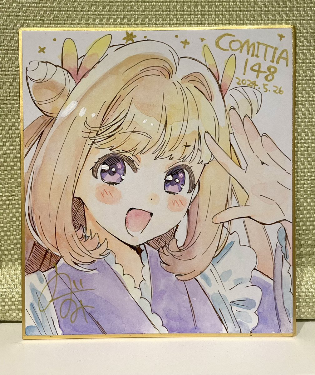 コミティアのミニ色紙(120×135mm) です！今回は抽選販売です🙌