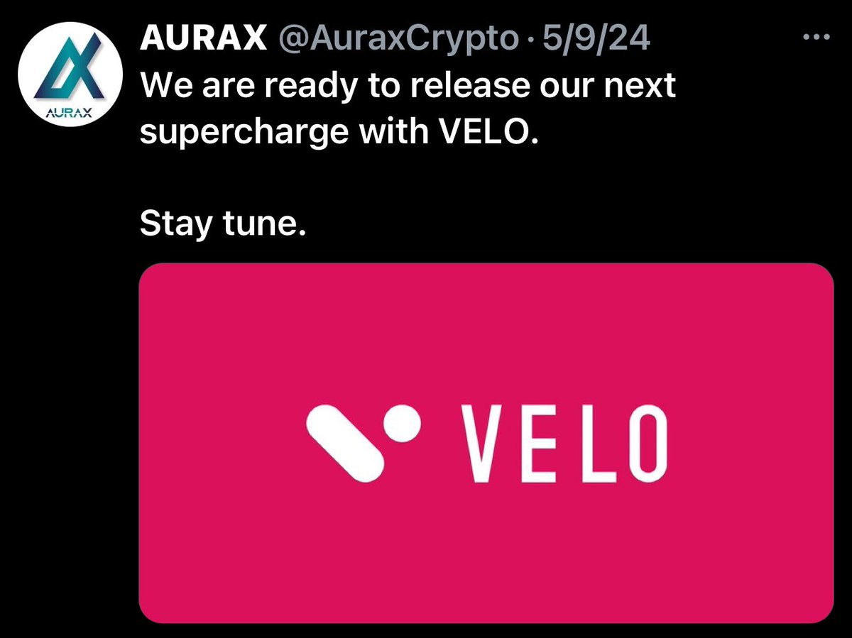 seashellhunting's tweet image. $VELO is on the V2 CryptoG Alert list! A real time Stellar AI tracker bot innovation by AURAX. ✨💖✨
Aurax.online 

CryptoG alert list on Telegram 
t.me/cryptogalertli…

Follow AURAX on X 
x.com/auraxcrypto?s=…

@CryptoCypherGX
