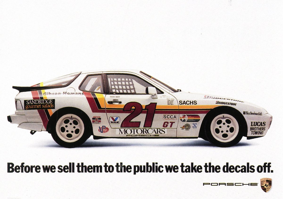 Porsche retro marketing ….  

Simple and clever.