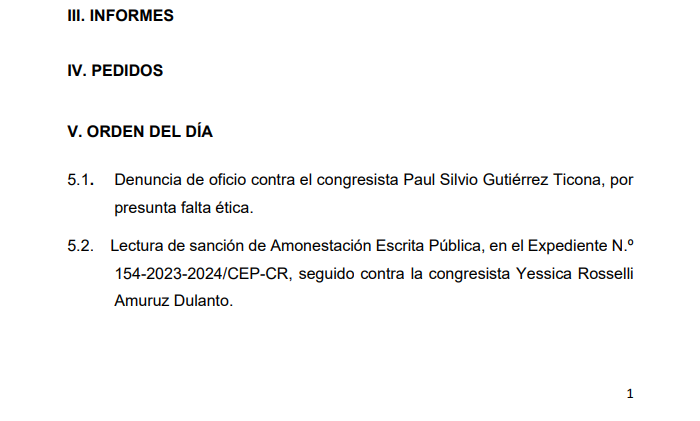 #LOÚLTIMO Comisión de Ética evalúa este lunes 27 de mayo, desde las 5 pm, la denuncia de oficio contra Paul Gutiérrez, el congresista 'ChatGPT' tras informe de El Comercio