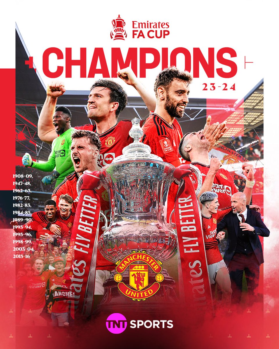 MAN UNITED ARE THE 2023/24 FA CUP WINNERS! 🏆