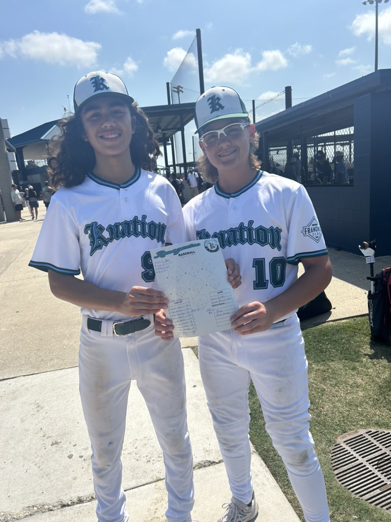 LAK Renegades 14U sweep pool play w/ a 5-2 W! <a href="/DestrehanBB/">Destrehan HS Baseball</a> Joe Banquer and Derek Lucas paved the way! Lucas went 2-2 with a 2B, 1B! Banquer tosses 2.2 IP in relief w/ 6Ks, 0H, 0BB, 0R and also hit a double! Reece Surmik and Connor Trosclair had lasers of their own! 

#LAK #4L