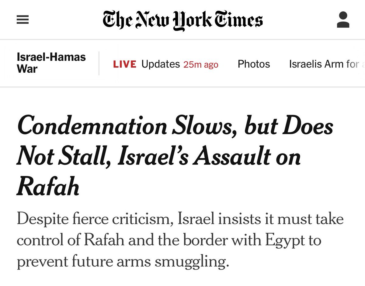 What a weird way of saying Israel is defying the ICJ order, in accordance with the genocide convention, to stop its assault on Rafah. It’s not “fierce criticism,” it’s called international law.