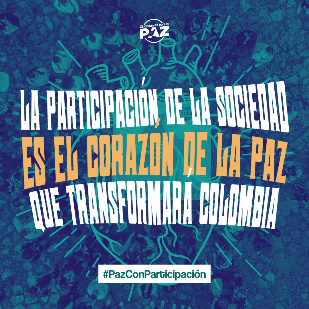 #PazConParticipación | A quienes hoy buscan acallar la expresión de miles de colombianos que creen en una paz territorial y, transformadora les decimos ¡La participación de la sociedad es el corazón de la paz que transformará Colombia! ❤️‍🔥
