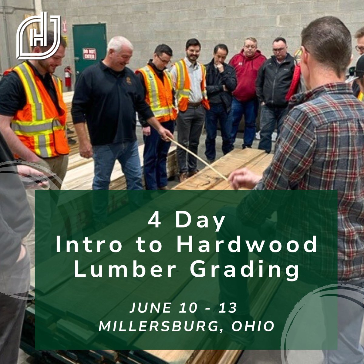 Join us June 10-13 in Millersburg, Ohio for a 4-day Introduction to Grading Hardwood Lumber! Led by National Inspector Mark Depp, this course is perfect for yardmen, sawyers, sales teams, and management. Register now before it's too late: members.nhla.com/eweb/DynamicPa…