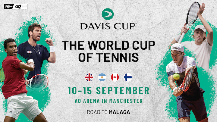 The Davis Cup Finals return to AO Arena, Manchester from 10 – 15 September as Lexus Great Britain Davis Cup team face Argentina, Canada and Finland in Group D action 📅 On sale 10:00, 28 May >> bit.ly/3WJGTMz