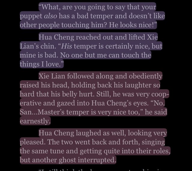 Knowing Xie Lian is on the verge of laughter in this is hilarious