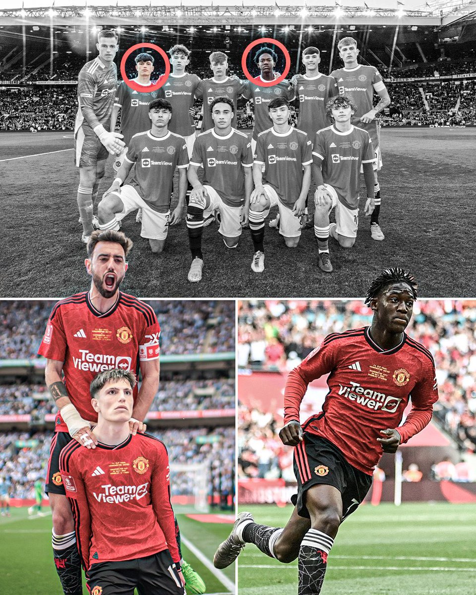 ليس كل شيء يشترى بالمال ليس كل شيء يصنع بالنقود والمخالفات وكسر القواعد .. في يونايتد هناك عادات وتقاليد وهي ان أبناءها يحملون راية هذا الفريق على مر العصور

يونايتد يلون المدينة باللون الأحمر بأقدام ابناء اكاديميته العريقة 🔴❤️❤️❤️!!