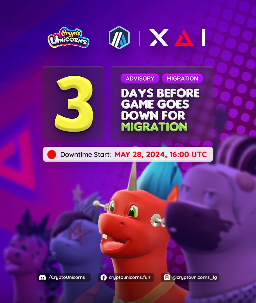 3 days left till we temporarily close the game as we migrate to @XAI_GAMES! ✈️ Have you done your jousting? Finished up your farming? We’re migrating soon!