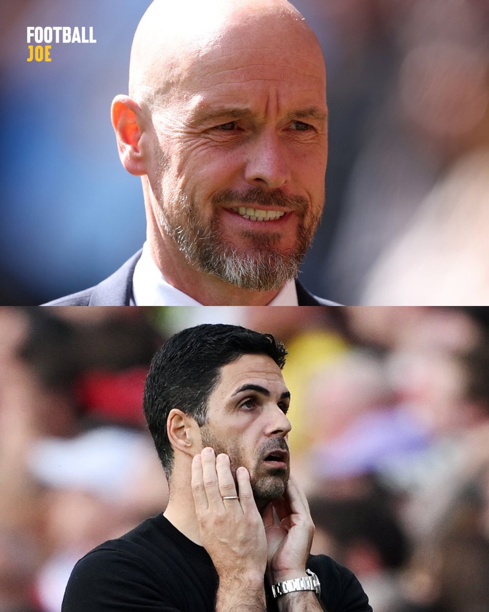 Man United's FA Cup victory means that Erik ten hag has won more trophies (2) in two seasons than Mikel Arteta (1) has in five seasons at Arsenal