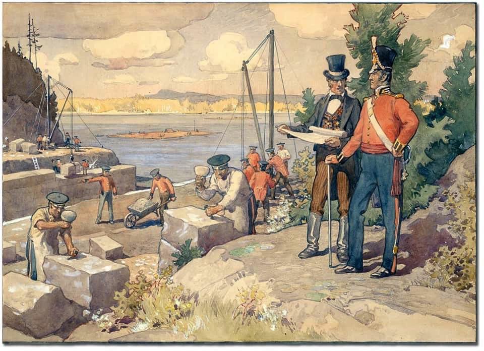 May 25, 1832. @RideauCanalNHS builder Colonel John By was celebrating his magnificent accomplishment by sailing from Kingston to ByTown (Ottawa). At the same moment England issued a memorandum recalling By because he’d overspent by 19%. He died 4 years later in disgrace, age 53.