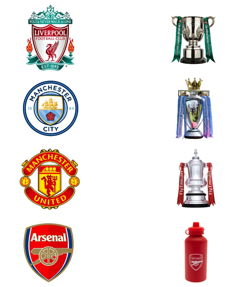 Trophies won by Premier League clubs this season