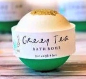 Green Tea bath bomb tuppu.net/d2f6efbc #Soap #selfcare #handmade #Christmasgifts #bathandbeauty #smallbusiness #womanowned #DeShawnMarie #vegan #handmadesoap