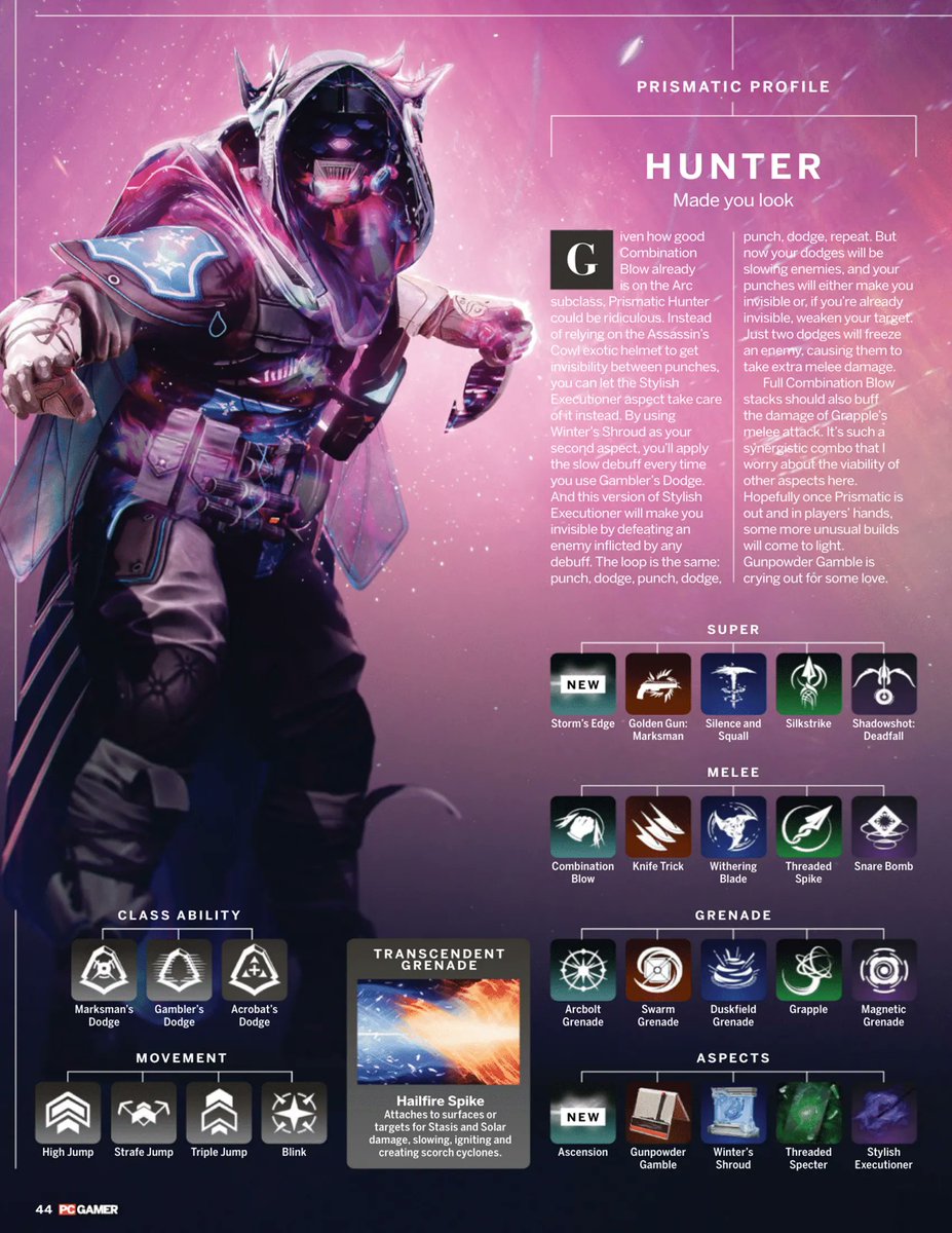 DestinyBulletn's tweet photo. Hunter's Prismatic Subclass in The Final Shape. (via PC Gamer)

Detailed overview here: https://t.co/2iL30ZxZGj https://t.co/gMNA5NlD8y