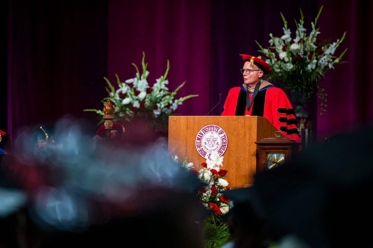 President Coons told the Class of '24: “If you dare to dream big, take risks, and continue to challenge yourself, you will make a difference. I have no doubt that each of you will rise to the occasion and leave an enduring legacy.” #rosehulman #Rosegrad