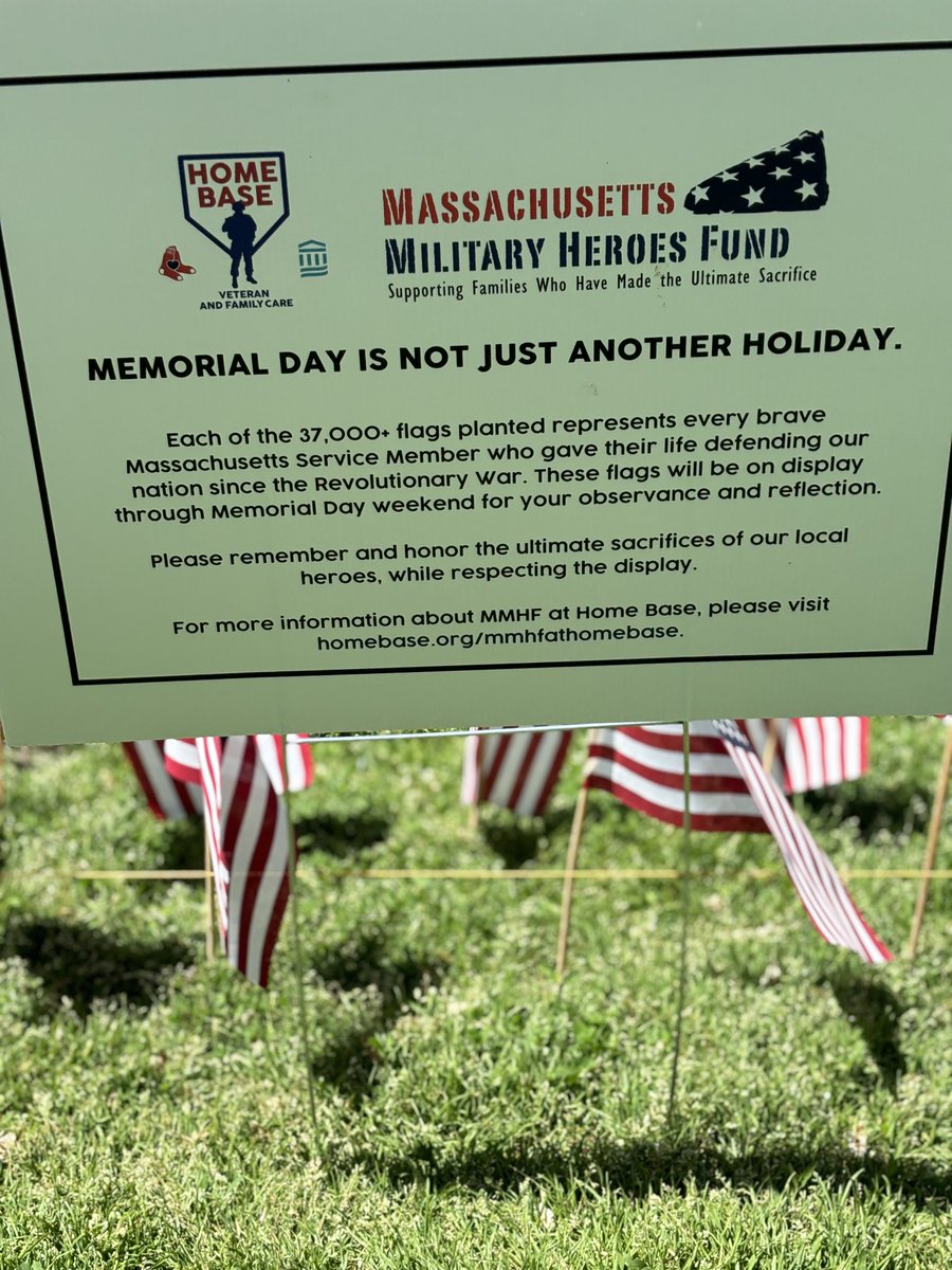 #MemorialDay #LandoftheFreeBecauseoftheBrave Making sure every year, we honor the 37,000 military lives lost from Massachusetts protecting our Freedom. ❤️💙🇺🇸