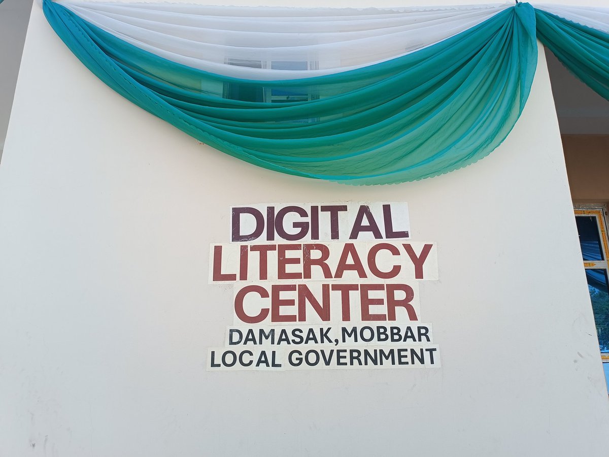 BICTDA_Borno's tweet photo. Live update: @BICTDA_Borno Team at Digital Literacy Centre Damasak, Mobbar local Government Borno state. #BICTDABorno #ICTTraining #Centre #Zulum #Mobbar https://t.co/2bSGHhpiT6