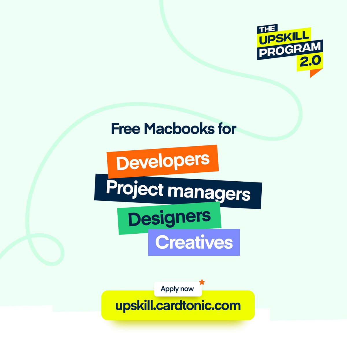 currentiyke's tweet photo. Not having a reliable laptop is a huge problem for Techies. This is where @cardtonic comes in🙌

They're offering 20 MacBook laptops &amp; cash gifts to Techies, through their #Upskill2.0 program. 

Apply https://t.co/qGwYnQVgvh and thank me later🙌 https://t.co/naMKDRc9Mw