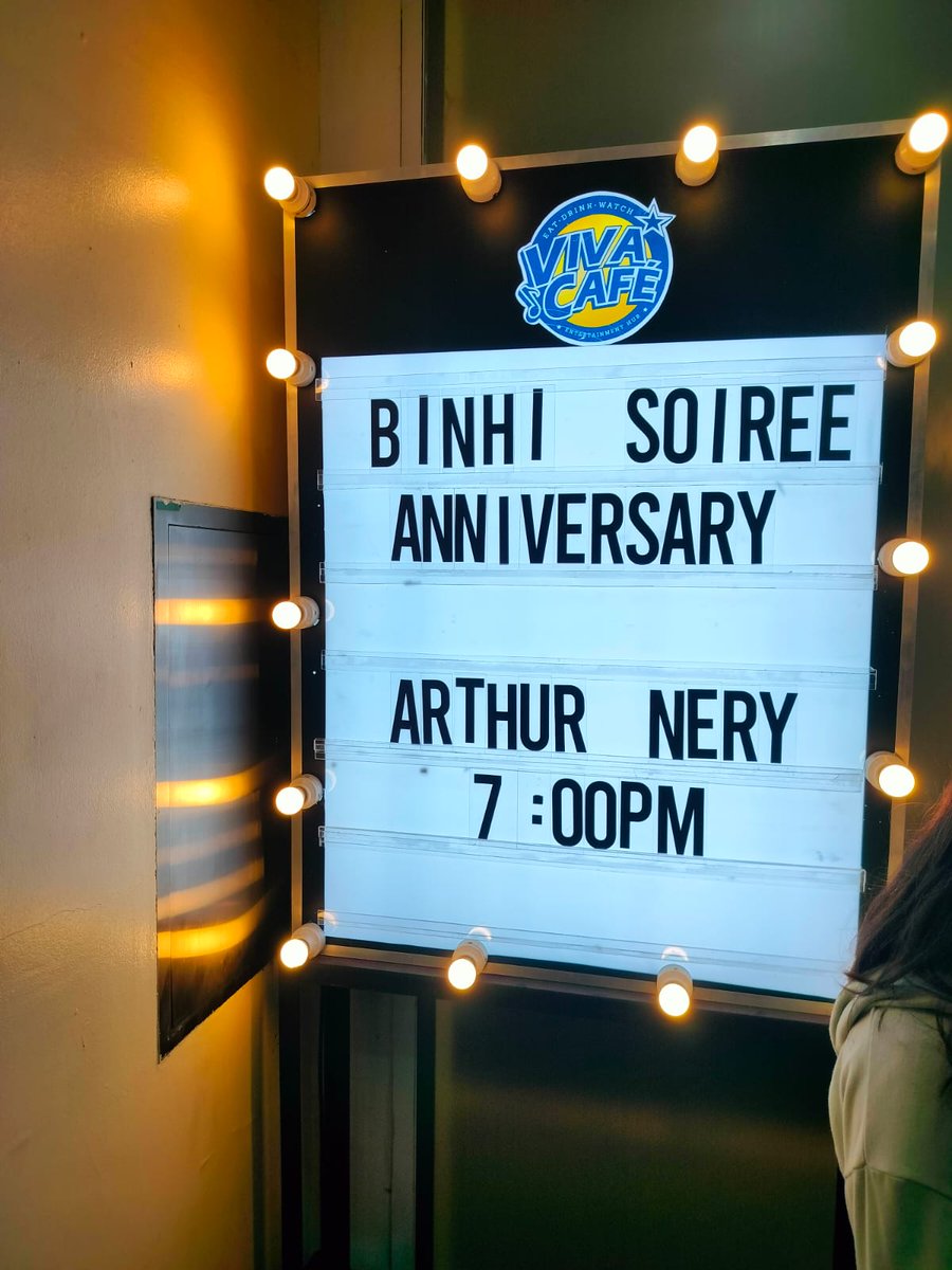 abcpopjournal's tweet photo. HAPPENING TONIGHT:
Arthur Nery's Binhi Soiree Anniversary at the Viva Cafe ✨🫶
#BINHI #ArthurNery @viva_records https://t.co/EkM3uPx0nD