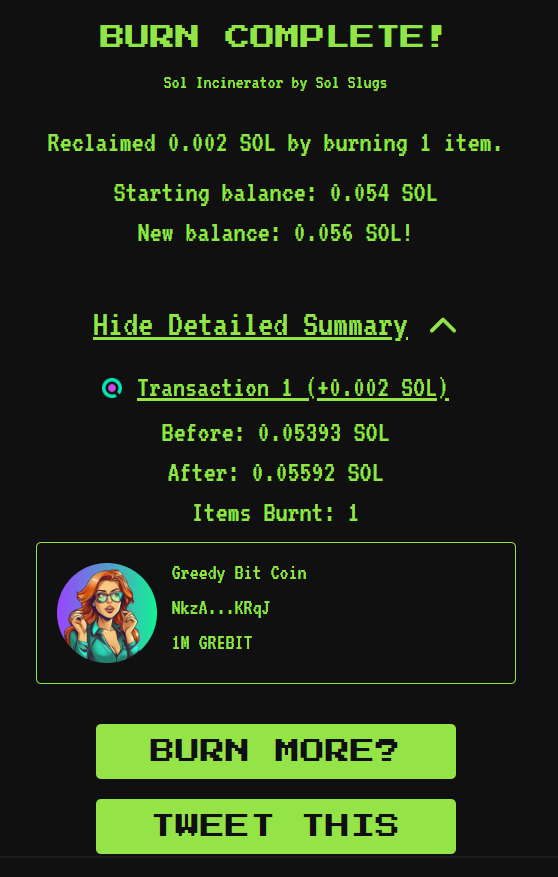 GreedyBitC's tweet image. BURN DAY 3!